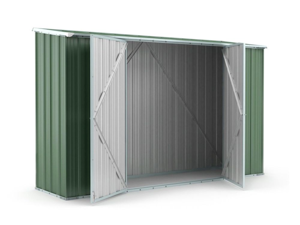Box in Acciaio Zincato 3.07 x 1.00 m x h1.92 m - 75 KG - 3.07 metri quadri - VERDE