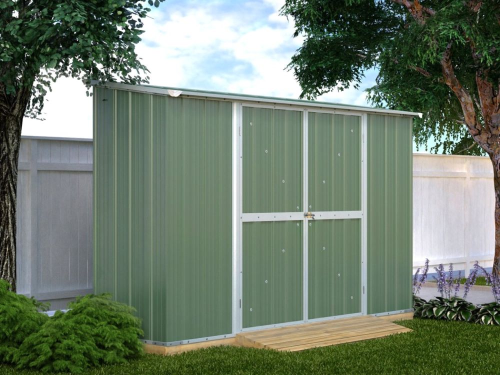 Box in Acciaio Zincato 3.07 x 1.00 m x h1.92 m - 75 KG - 3.07 metri quadri - VERDE