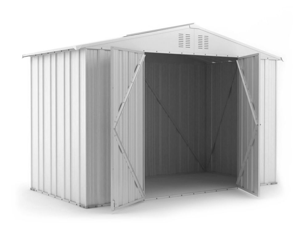 Box in Acciaio Zincato 3.27 x 1.55 m x h2.17 m - 114 KG - 5.06 metri quadri - BIANCO