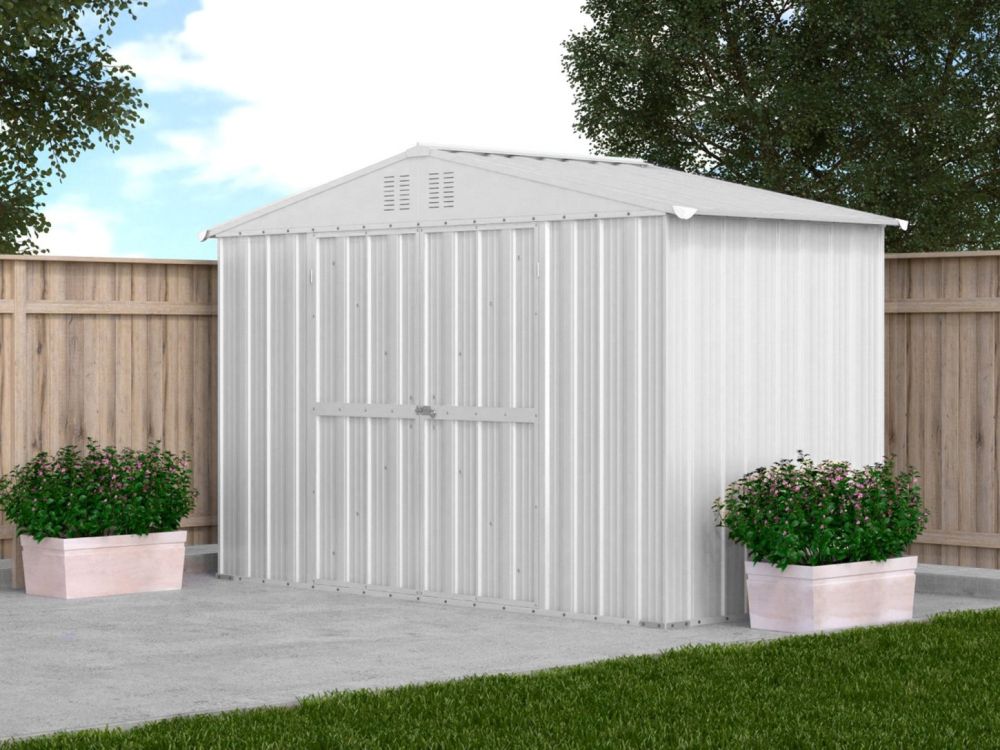Box in Acciaio Zincato 3.27 x 1.55 m x h2.17 m - 114 KG - 5.06 metri quadri - BIANCO