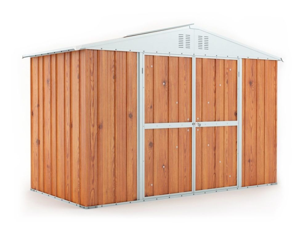 Box in Acciaio Zincato 3.27 x 1.55 m x h2.17 m - 114 KG - 5.06 metri quadri - LEGNO