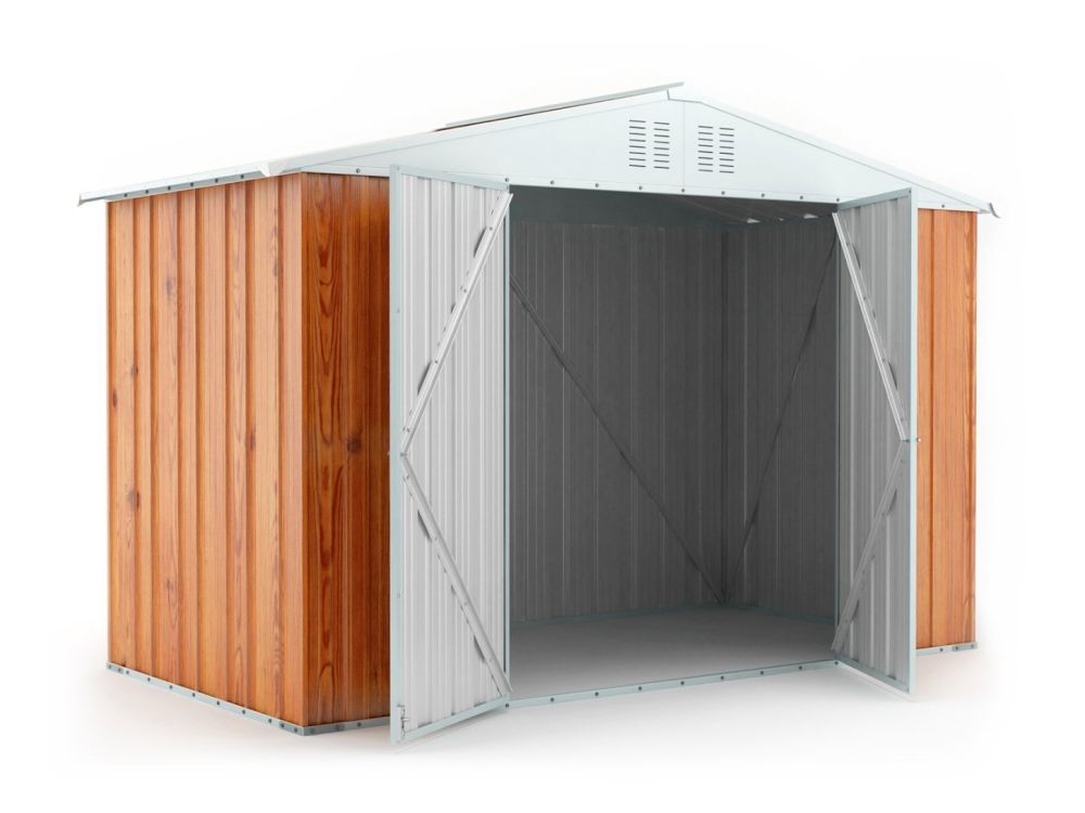 Box in Acciaio Zincato 3.27 x 1.55 m x h2.17 m - 114 KG - 5.06 metri quadri - LEGNO