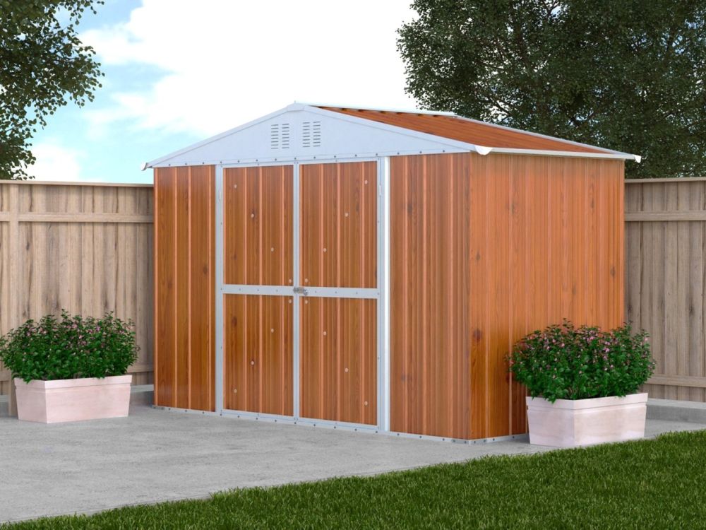 Box in Acciaio Zincato 3.27 x 1.55 m x h2.17 m - 114 KG - 5.06 metri quadri - LEGNO