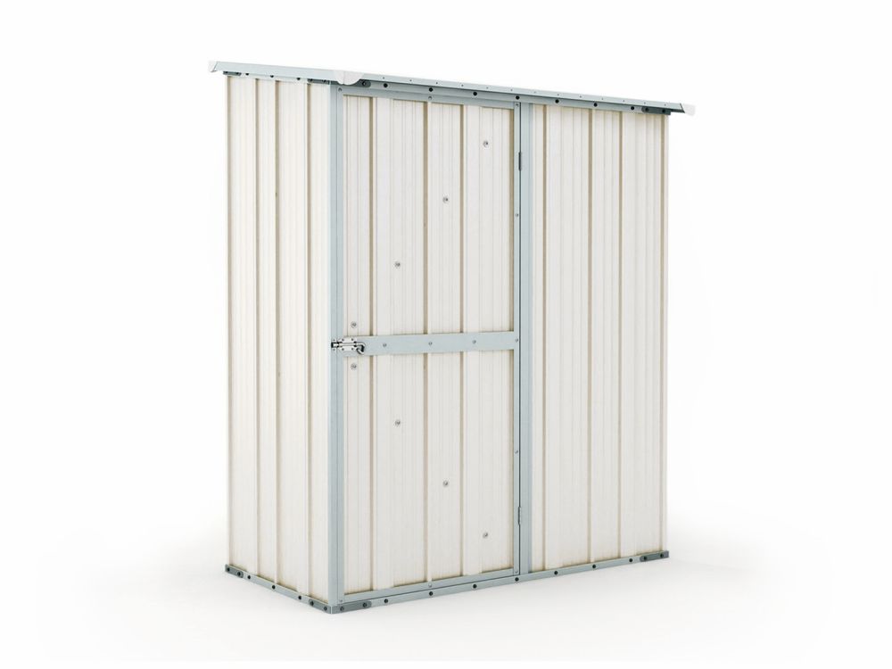 Box in Acciaio Zincato Casetta da Giardino Esterna 1.55 x 1.00 m x h1.92 m - 50 KG – 1,55 metri quadri – BIANCO