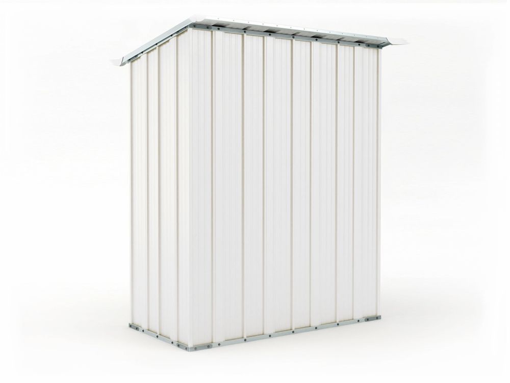 Box in Acciaio Zincato Casetta da Giardino Esterna 1.55 x 1.00 m x h1.92 m - 50 KG – 1,55 metri quadri – BIANCO