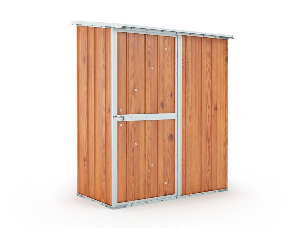 Box in Acciaio Zincato 1.55 x 1.00 m x h1.92 m - 50 KG – 1,55 metri quadri – LEGNO