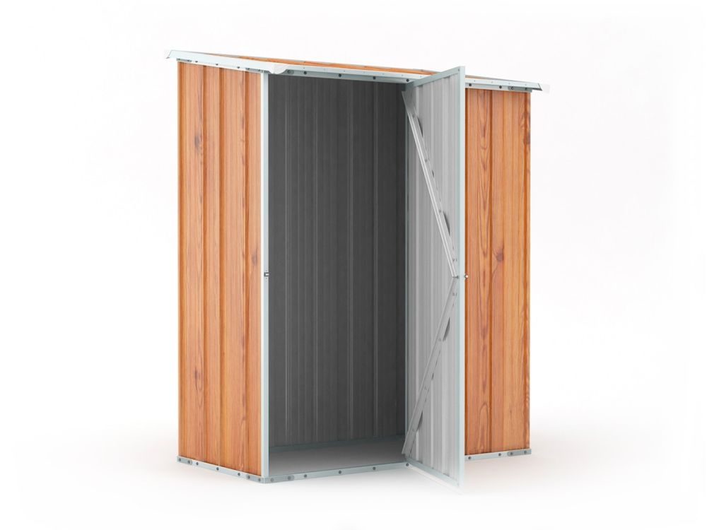 Box in Acciaio Zincato 1.55 x 1.00 m x h1.92 m - 50 KG – 1,55 metri quadri – LEGNO