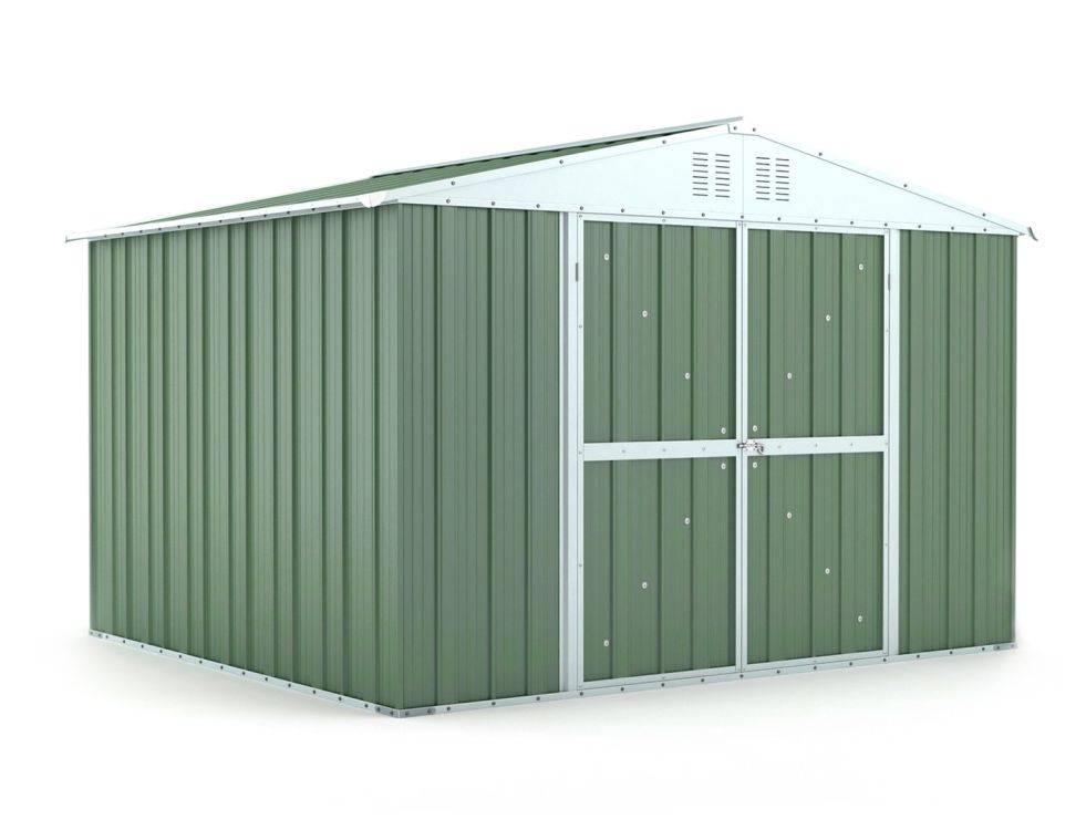 Box in Acciaio Zincato 3.27 x 2.69 m x h2.17 m - 132 KG – 8.80 metri quadri - VERDE