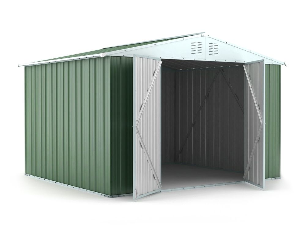 Box in Acciaio Zincato 3.27 x 2.69 m x h2.17 m - 132 KG – 8.80 metri quadri - VERDE