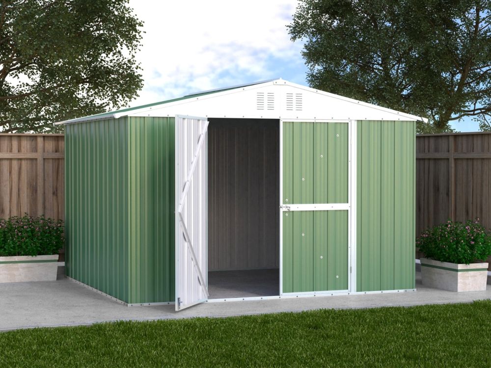 Box in Acciaio Zincato 3.27 x 2.69 m x h2.17 m - 132 KG – 8.80 metri quadri - VERDE