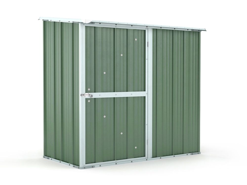 Box in Acciaio Zincato Casetta da Giardino Esterna 1.74 x 1.00 m x h1.82 m - 43 KG – 1.74 metri quadri - VERDE