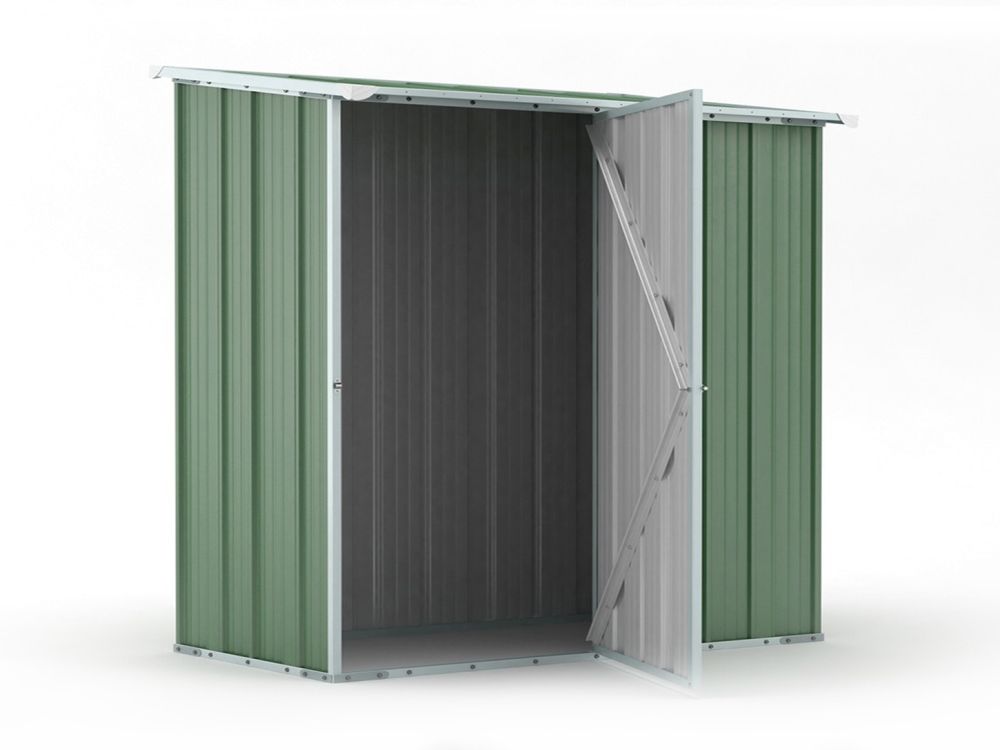 Box in Acciaio Zincato Casetta da Giardino Esterna 1.74 x 1.00 m x h1.82 m - 43 KG – 1.74 metri quadri - VERDE