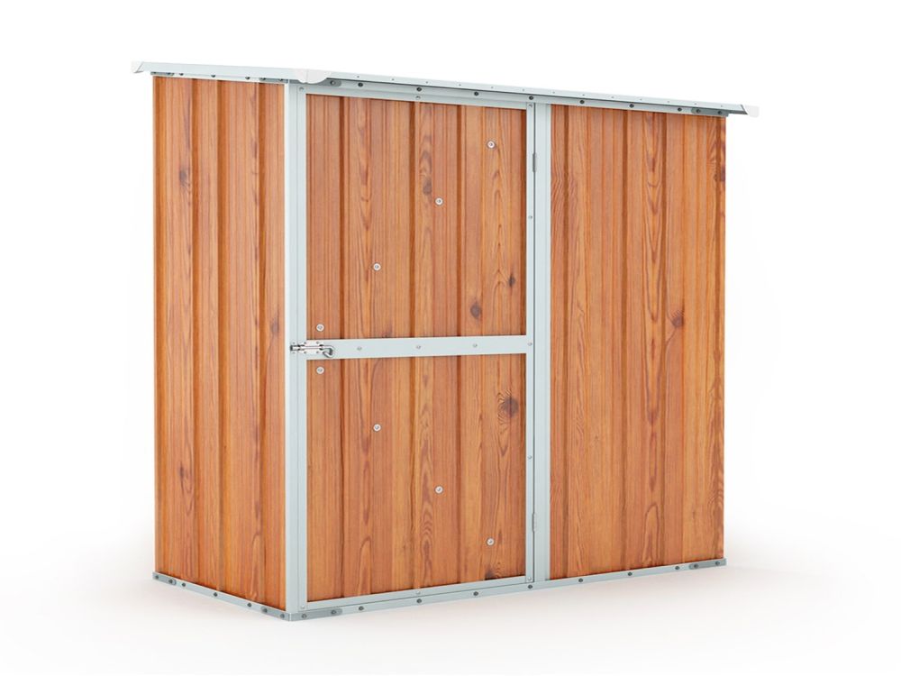 Box in Acciaio Zincato Casetta da Giardino Esterna 1.74 x 1.00 m x h1.82 m - 43 KG – 1.74 metri quadri - LEGNO