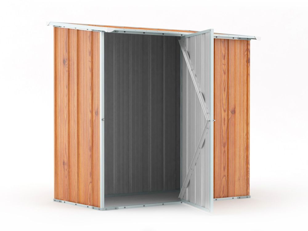 Box in Acciaio Zincato Casetta da Giardino Esterna 1.74 x 1.00 m x h1.82 m - 43 KG – 1.74 metri quadri - LEGNO