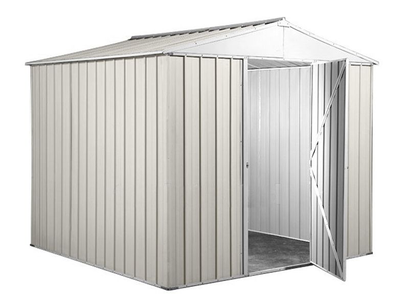 Box in Acciaio Zincato Casetta da Giardino 2.75 x 1.75 m x h2.15 m - 87 KG – 4.81 metri quadri - BIANCO
