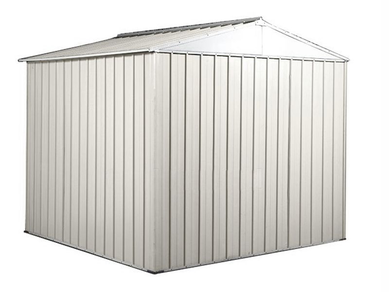 Box in Acciaio Zincato Casetta da Giardino 2.75 x 1.75 m x h2.15 m - 87 KG – 4.81 metri quadri - BIANCO