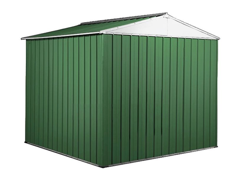 Box in Acciaio Zincato Casetta da Giardino 2.75 x 1.75 m x h2.15 m - 87 KG – 4.81 metri quadri - VERDE