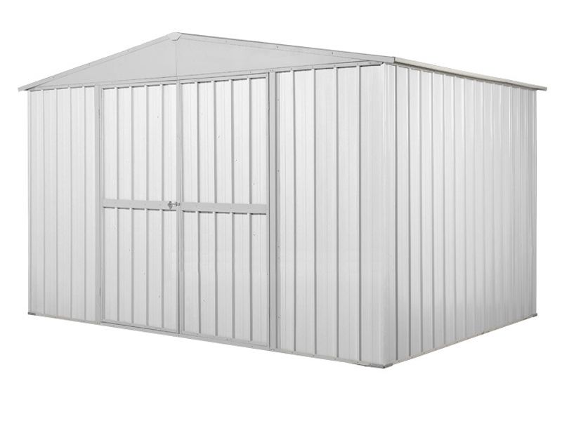 Box in Acciaio Zincato Casetta da Giardino 3.60 x 1.75 m x h2.15 m - 110 KG – 6.30 metri quadri - BIANCO