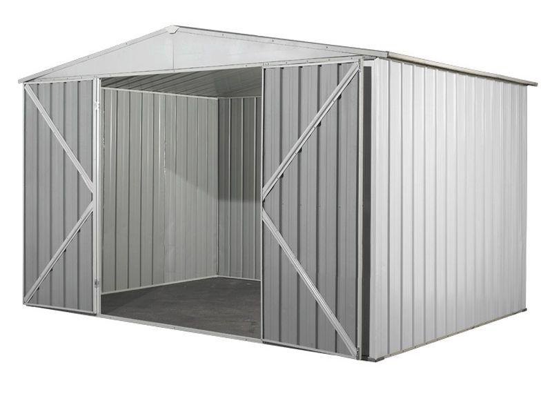 Box in Acciaio Zincato Casetta da Giardino 3.60 x 1.75 m x h2.15 m - 110 KG – 6.30 metri quadri - BIANCO