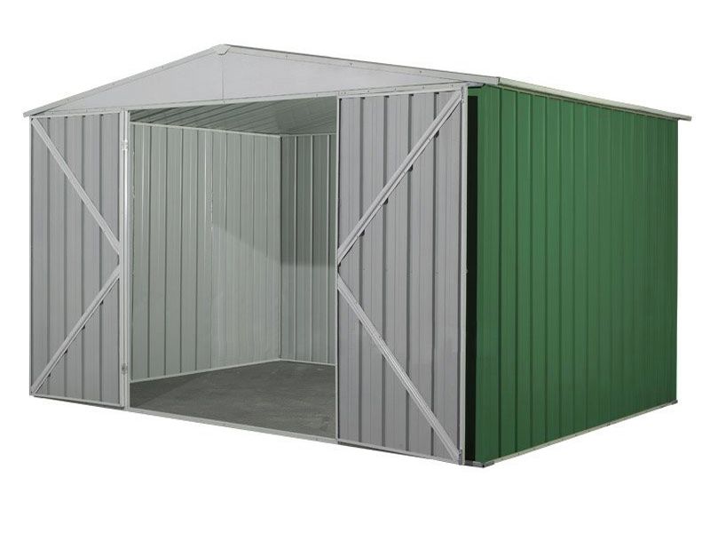 Box in Acciaio Zincato Casetta da Giardino 3.60 x 1.75 m x h2.15 m - 110 KG – 6.30 metri quadri - VERDE