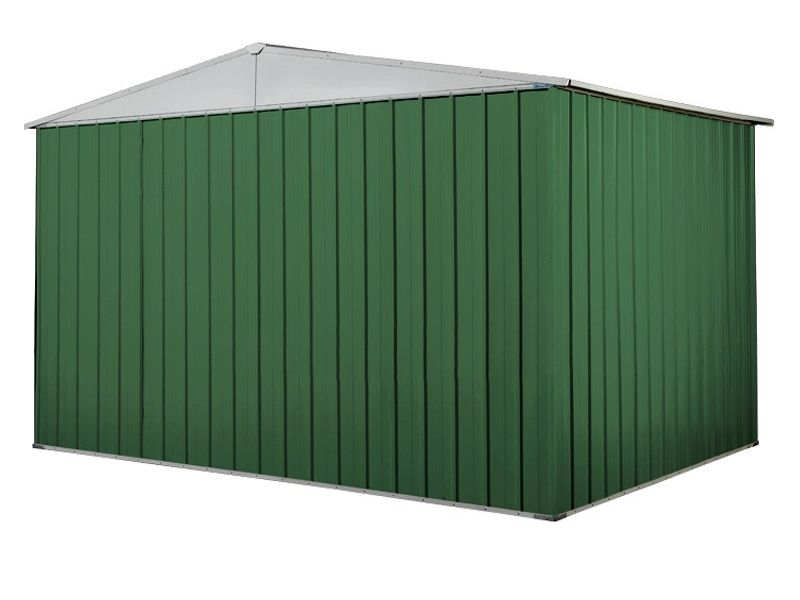 Box in Acciaio Zincato Casetta da Giardino 3.60 x 1.75 m x h2.15 m - 110 KG – 6.30 metri quadri - VERDE