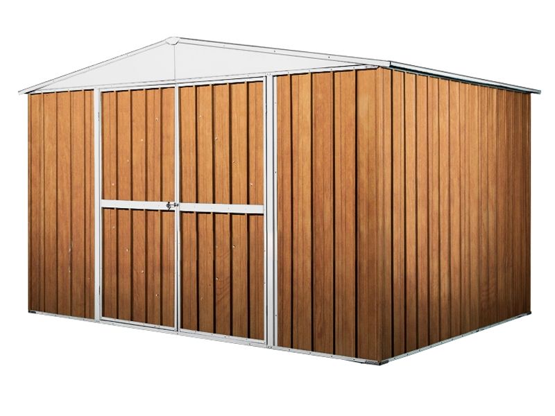 Box in Acciaio Zincato Casetta da Giardino 3.60 x 1.75 m x h2.15 m - 110 KG – 6.30 metri quadri - LEGNO 