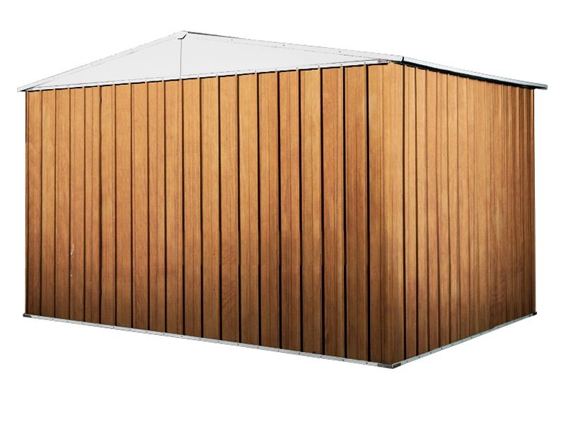 Box in Acciaio Zincato Casetta da Giardino  3.60 x 1.75 m x h2.15 m - 110 KG – 6.30 metri quadri - LEGNO 