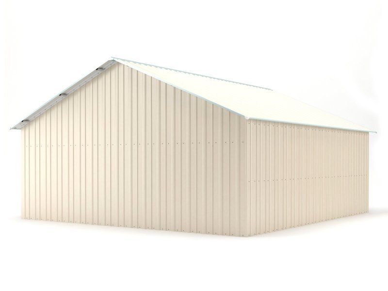Box in Acciaio Zincato Casetta da Giardino in Lamiera Box Auto 6.66 x 11.80 m x h 3.80 m - 1.185 KG – 78.60 metri quadri - BEIGE