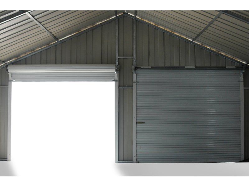 Box in Acciaio Zincato Casetta da Giardino in Lamiera Box Auto 6.66 x 10.28 m x h 3.80 m - 1060 KG – 68.46 metri quadri - BEIGE