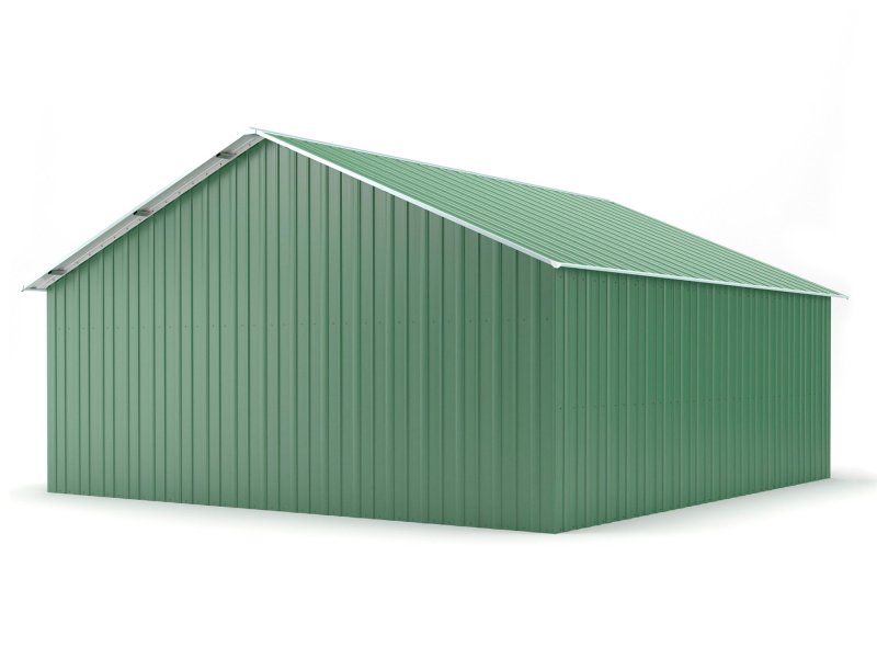 Box in Acciaio Zincato 6.64 x 7.21 m x h3.72 m - 810 KG – 43.8 metri quadri - VERDE