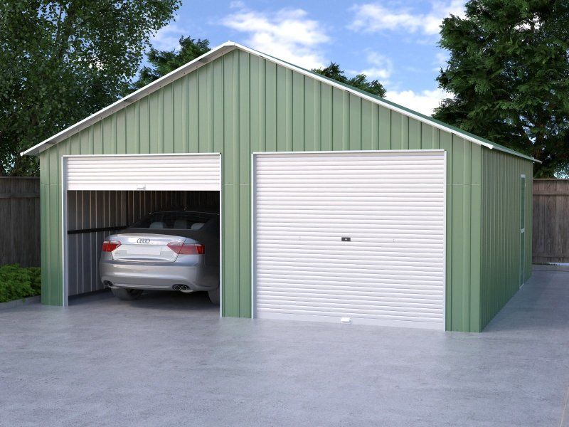 Box in Acciaio Zincato 6.64 x 7.21 m x h3.72 m - 810 KG – 43.8 metri quadri - VERDE