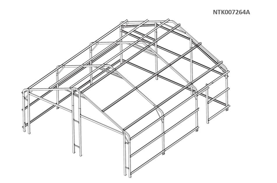 Box in Acciaio Zincato Casetta da Giardino in Lamiera Box Auto 6.66 x 7.24 m x h 3.80 m - 810 KG – 48.22 metri quadri - LEGNO